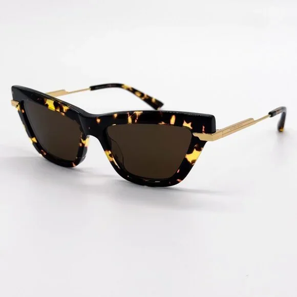 NEW BOTTEGA VENETA BV1241S 002 SUNGLASSES WOMEN HAVANA CAT EYE SUNGLASSES